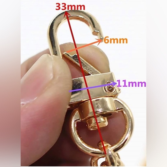 47” Flat Silver Purse Chain - Picture 2 of 4